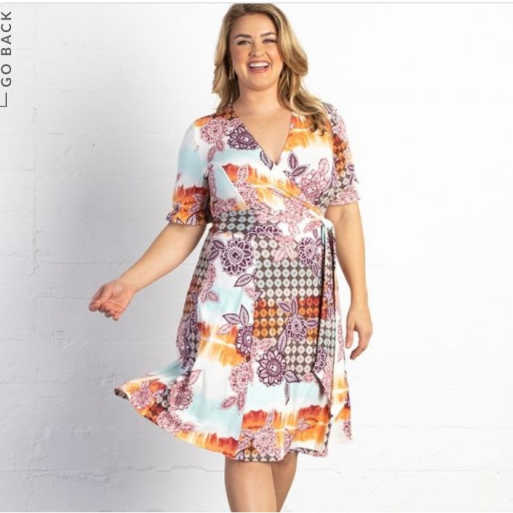 Kiyonna Tuscan wrap dress 4x 26/28w